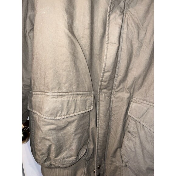 LL Bean Freeport Maine Insulated tan Bomber Jacket Mens Long XL Made in USA 90s - Picture 2 of 10